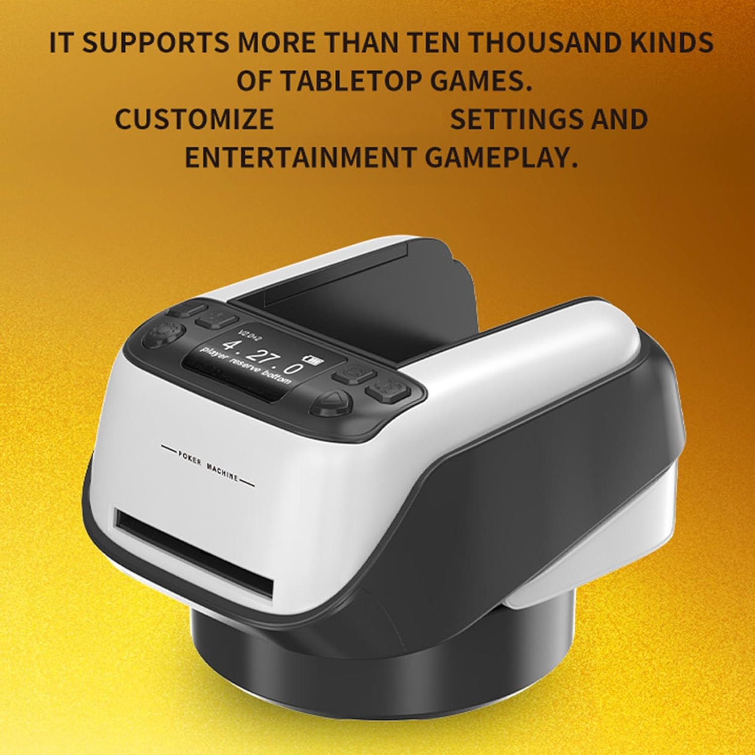 Automatic Card Shuffler Machine 1-4 Decks Auto Cards Shuffler | Rechargeable Card Dealer and Shufflers Machine with Mode Low Noise Dispenser for Professional Board Game Accessories