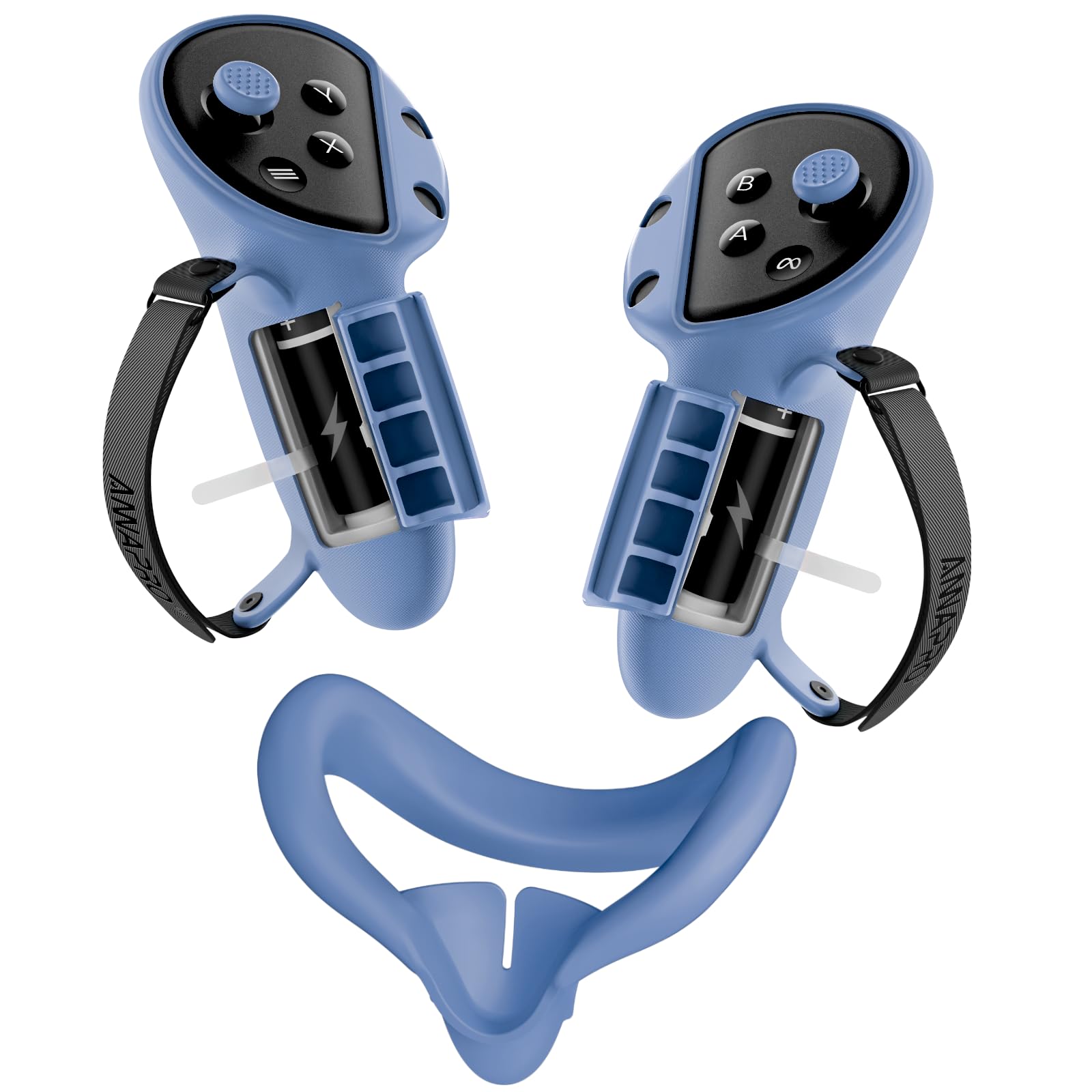 Silicone Grips Cover Voor Meta Quest 3 Controllers - TPU Protector Links+Rechts Met Riem, Schokbestendig & Anti-Fall