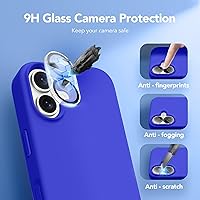 Vista 1487 de GONEZ Funda de silicona para iPhone 15 Pro Max, compatible con Magsafe, protector de cámara + protector de pantalla, forro de microfibra suave Negro