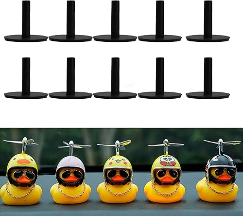 ZLMC Paquete de 10 soportes de goma para patos de Jeep Dash para Jeep, regalo para los amantes de Jeep, negro (excluyendo pato de goma)