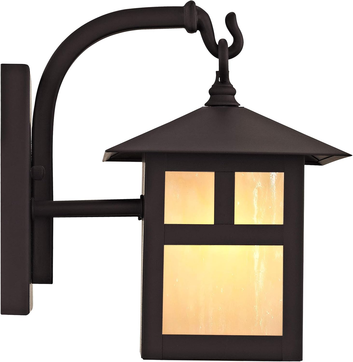 Crazy Clearance Livex Lighting 2130-07 Montclair Mission 1 Light Outdoor Bronze Finish Solid Brass Wall Lantern with Iridescent Tiffany Glass, 16 x 25 x 30