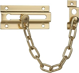 HASWARE Door Chain Lock,Door Latch Sturdy Premium Thickened Chain Locks for Inside Door, Child Proof Latch Lock, Additional Privacy and Security for Home (Golden)