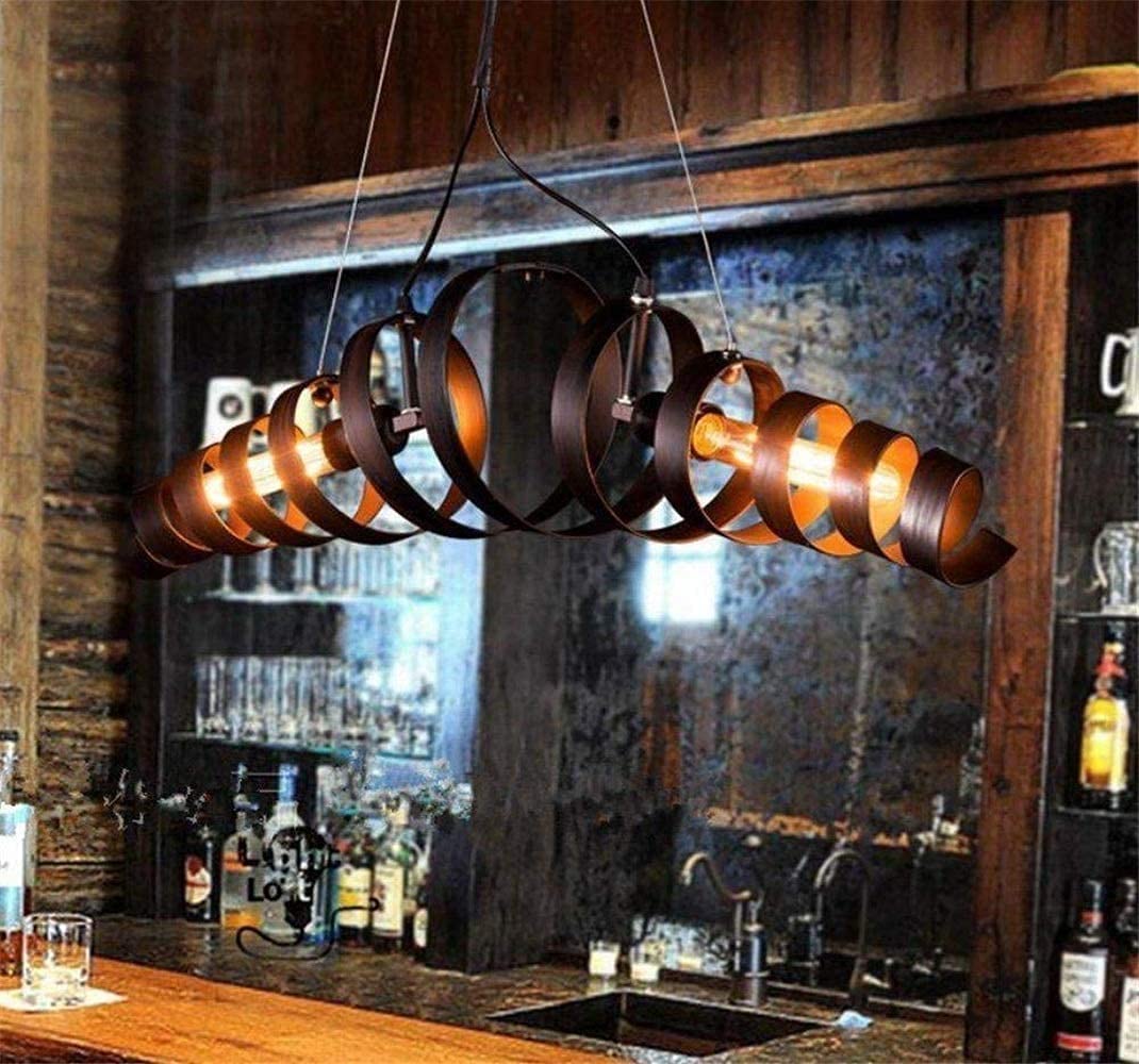 Lustre cuisine café rétro LED E27 suspension spirale - 7