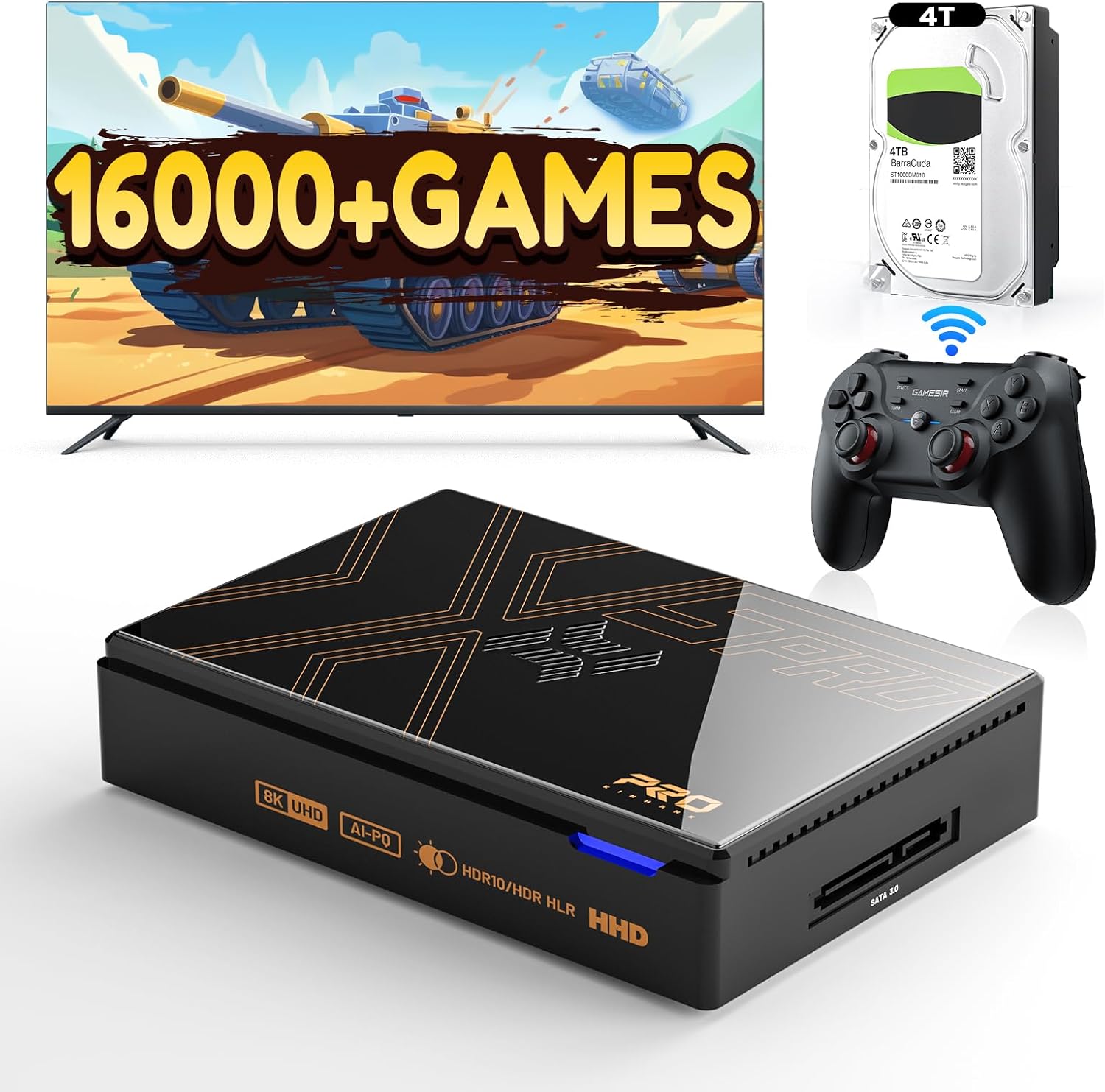 Kinhank Super Console X5 PRO Video Game Consoles with 16000+ Games ...