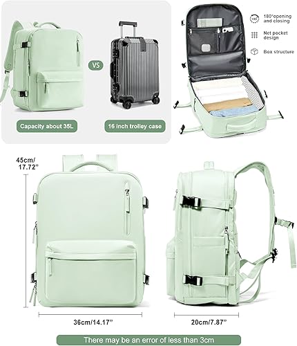 Miniatura 3 de VGCUB Mochila de transporte, mochila de viaje grande para mujeres y hombres, aprobada por aerolíneas, mochila de gimnasio, mochila impermeable para