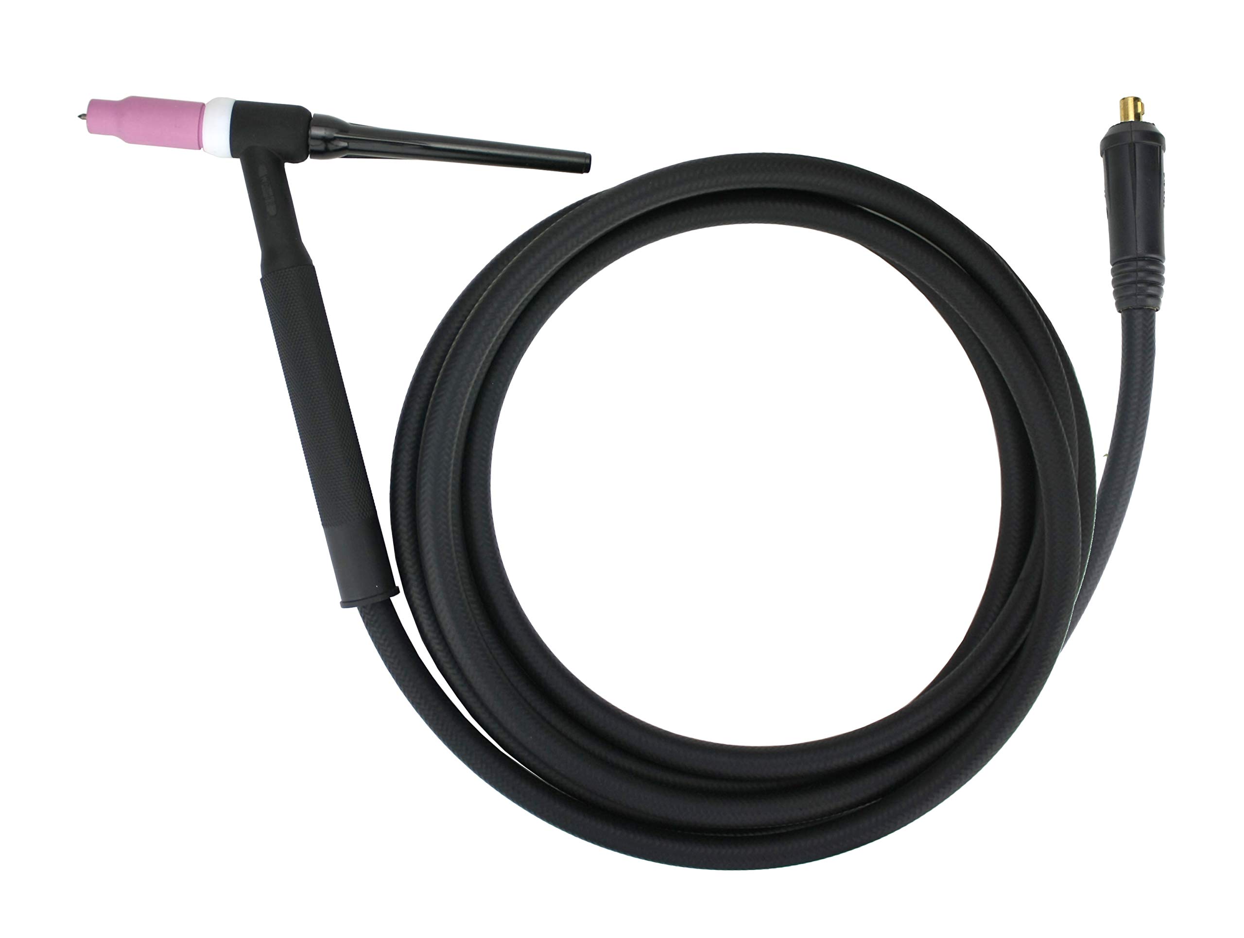 SÜA - 17F Series - 150 Amp - Air Cooled - Flexible Head TIG Torch - 12.5 feet 1-Piece Cable - INLINE Gas Dinse 10-25 Connector - (Welders with Gas Solenoid)