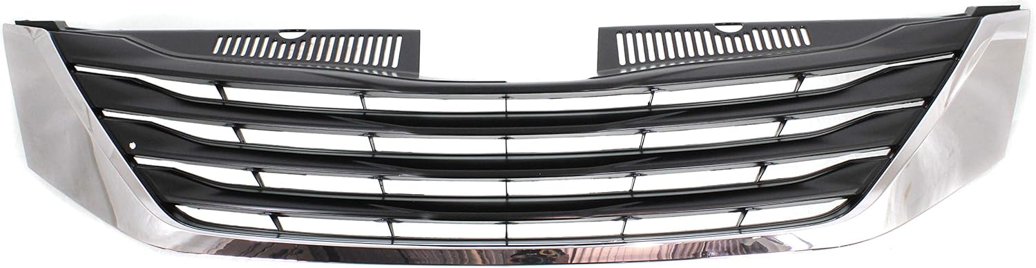 Garage-Pro Grille Assembly Compatible with 2011-2014 Toyota Sienna Chrome Shell with Black Insert