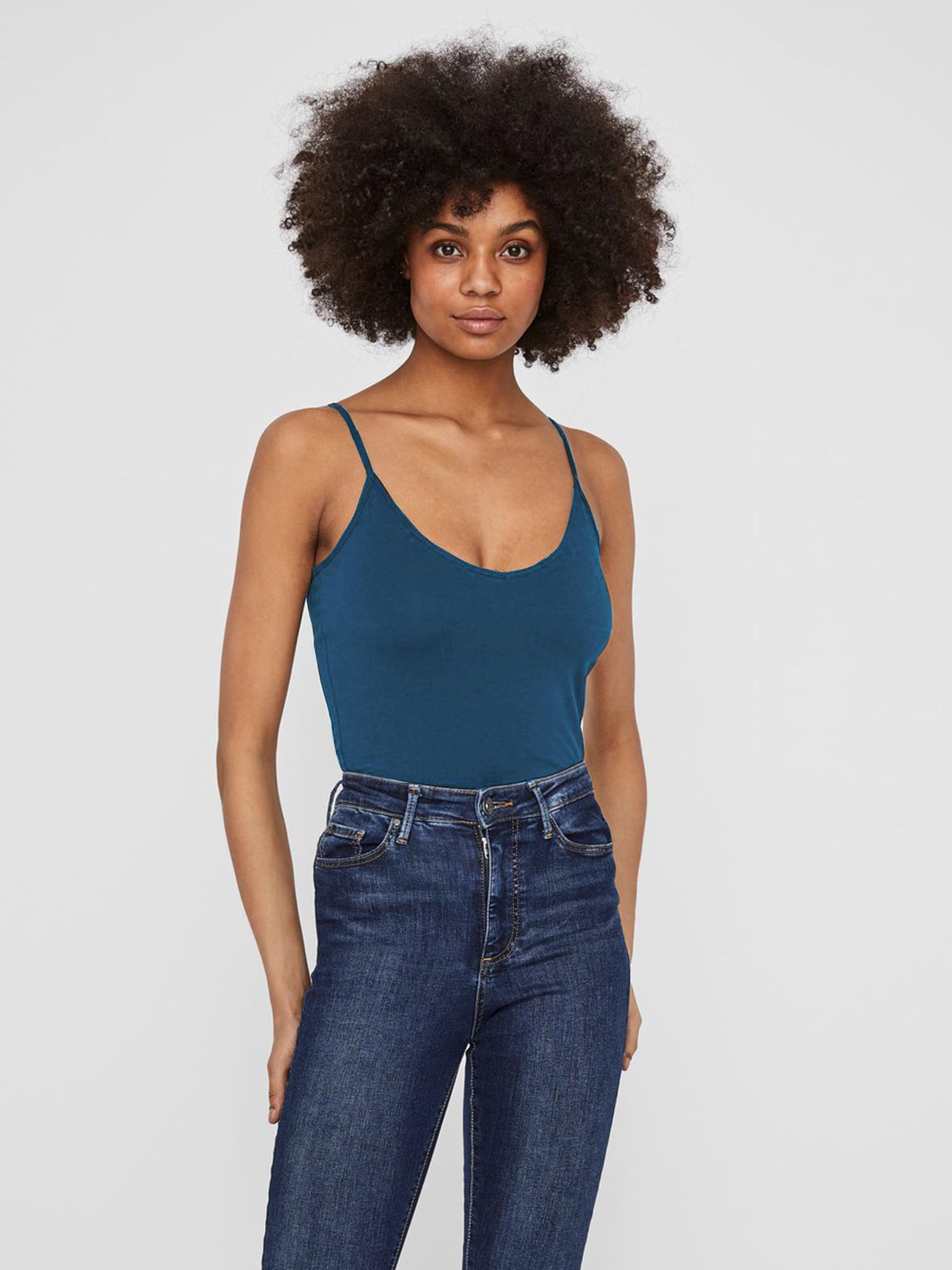 VERO MODA Damen Vmmaxi My Soft V Singlet Trägershirt / Cami Shirt