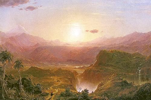 EfeMir Fotografía de arte de pared vintage famoso de los Andes de Ecuador por Frederic Edwin Church para decoración del hogar 23.6x35.4 in
