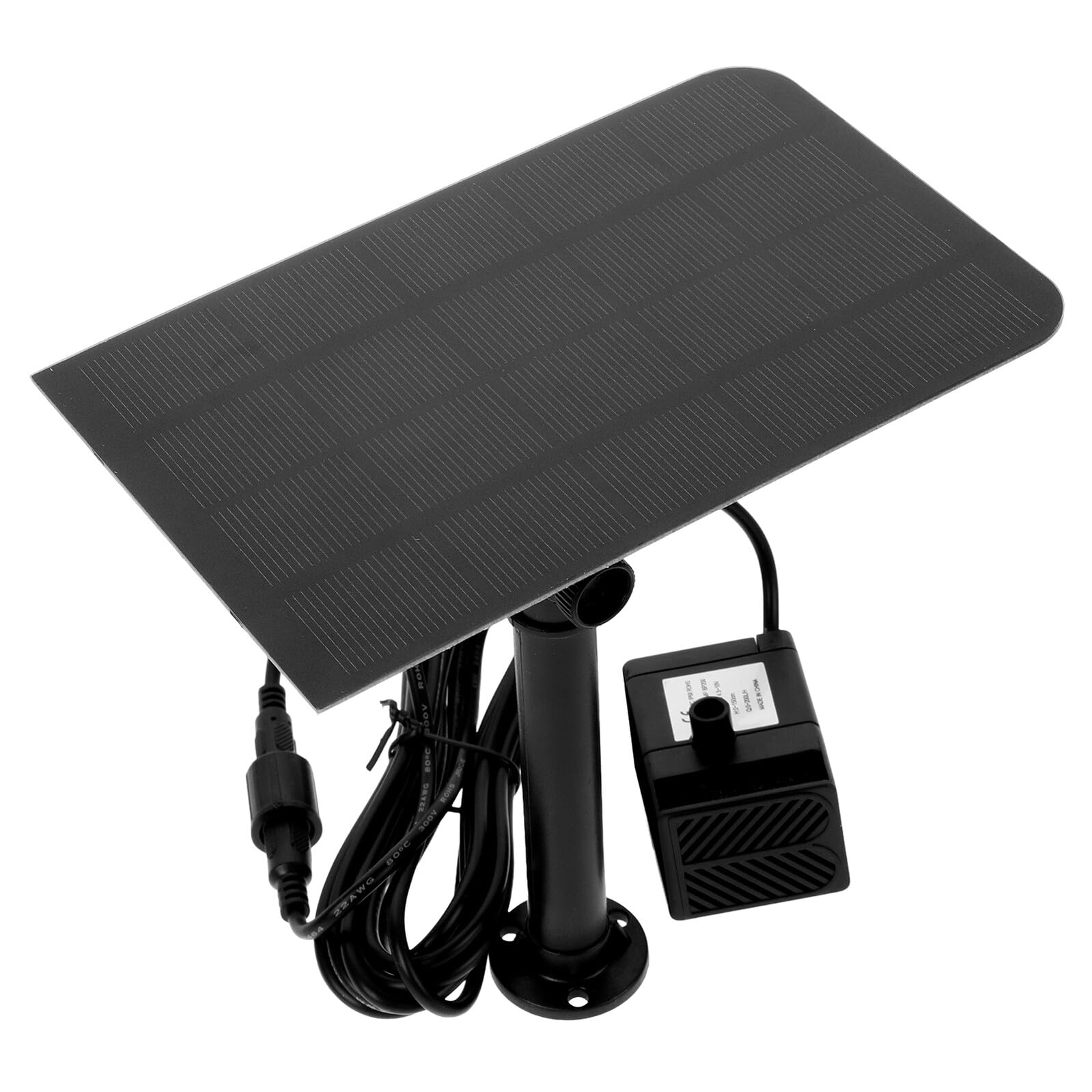 Fuente Solar para Estanque 2,5 W de Resina Negra para Jardín