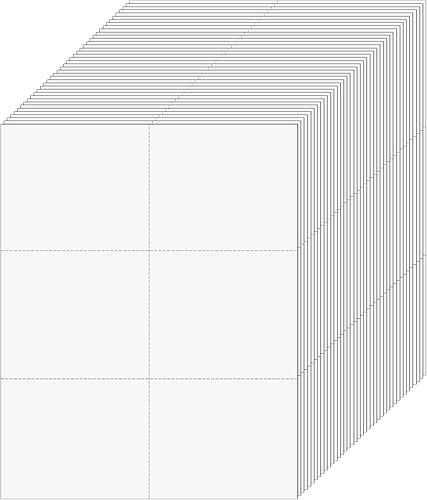 200 hojas de papel de cartulina perforada de 8-12 x 11 pulgadas, postales imprimibles, tarjetas de visita, 6 por página, cartulina en blanco de 150 disponible en Yaxa Peru