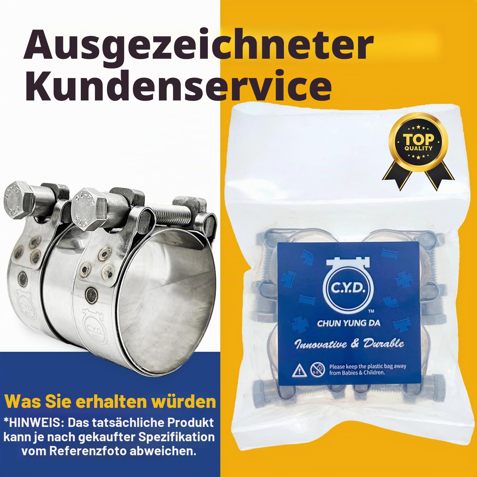 Gelenkbolzenschelle W4 Edelstahl 304 – Schwerlast Breitbandschelle TT, 60 mm Breit, 48–51 mm (1,89–2 Zoll), für Schalldämpferrohr, 1er Pack