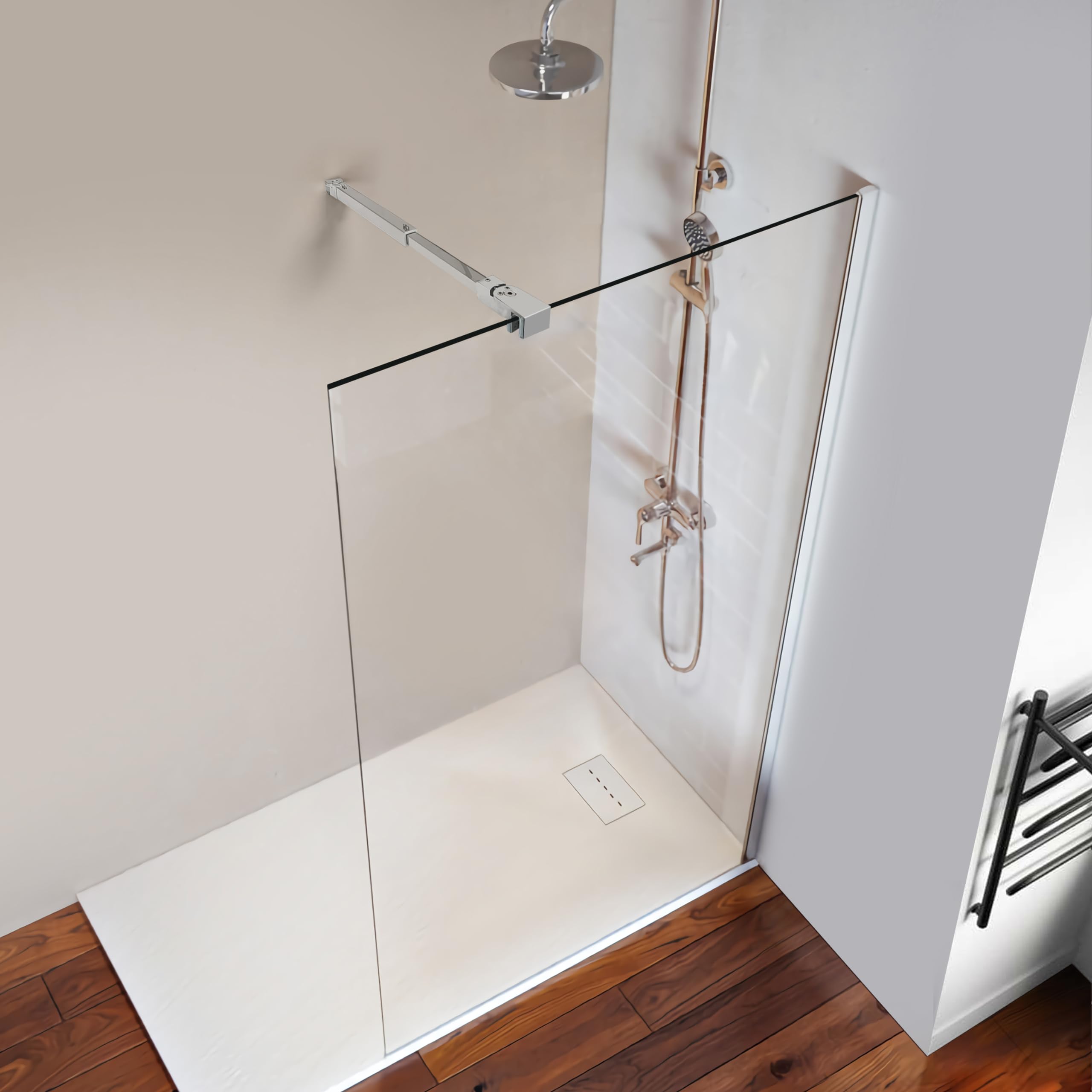 Barra de soporte de vidrio para puerta de ducha E010-450-700CM-PC