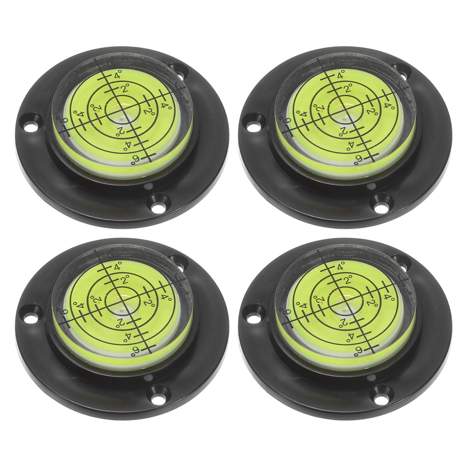 HARFINGTON 4pcs High Precision Horizontal Bubble Level 12x49mm Round Bull's-Eye Level Measuring Layout Tools for RV TV Picture Frame Hanging Tool