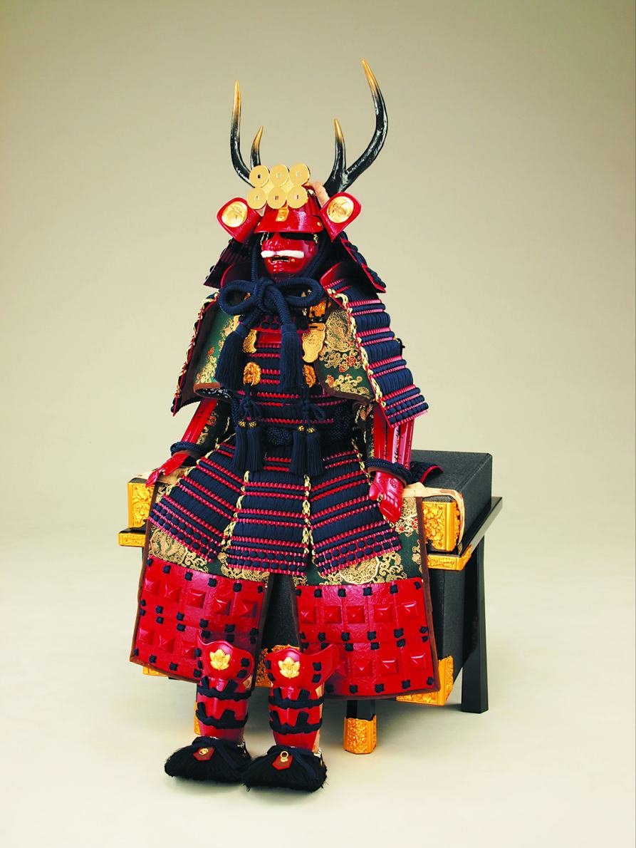 忠保作 7号鎧 日輪【長期間倉庫保管品】 五月人形 鎧 大越忠保作 7号鎧飾り 日の丸屏風飾り 横幅60cm