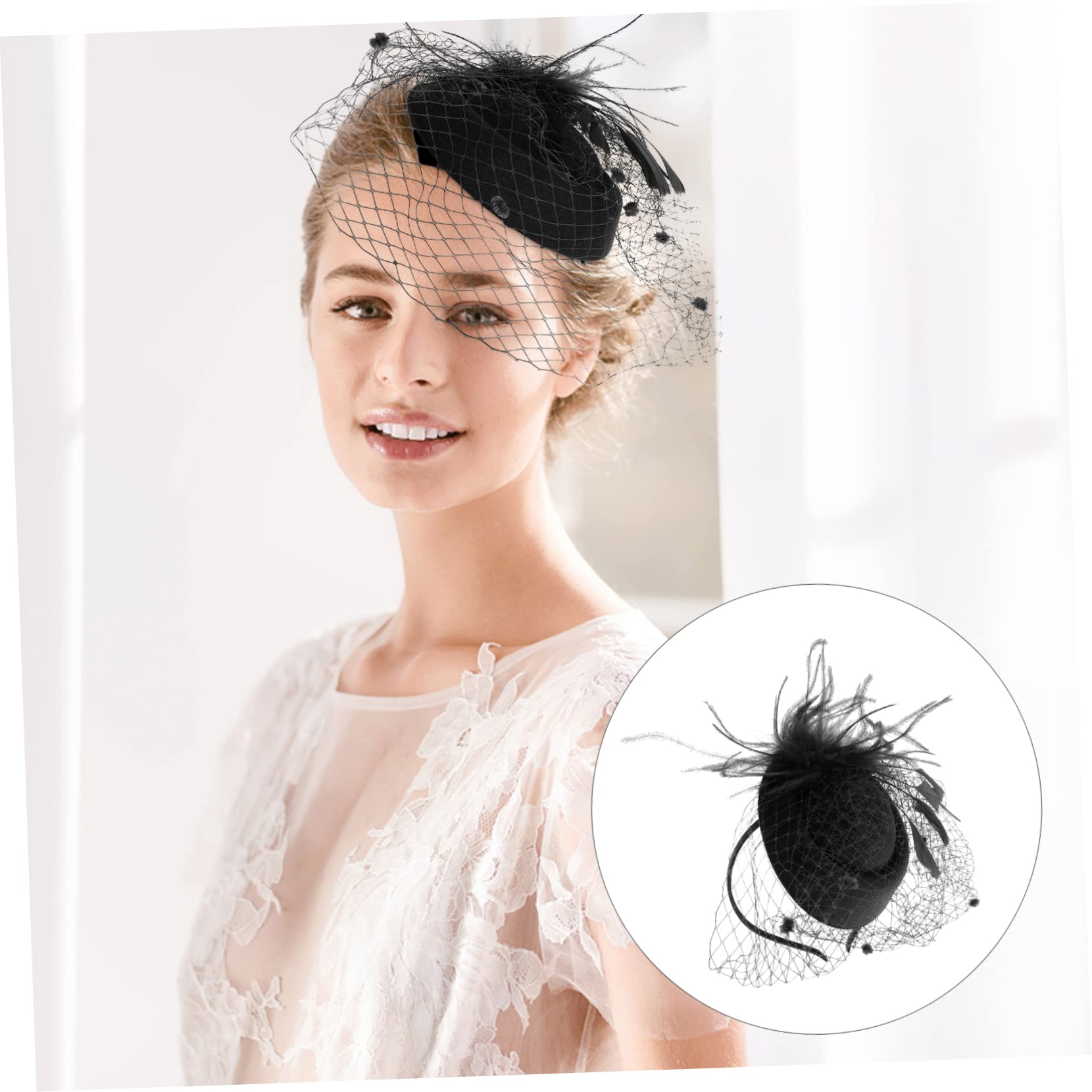 Operitacx 4piezas Sombrero De Fiesta De Malla Para Mujer Tocado Elegante Para Bodas Fiestas De Té y Eventos Especiales
