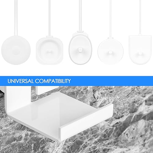 Miniatura 5 de Soporte para cepillo de dientes eléctrico montado en la pared, organizador de cable de cepillo de dientes eléctrico con capacidad para 1 cargador,