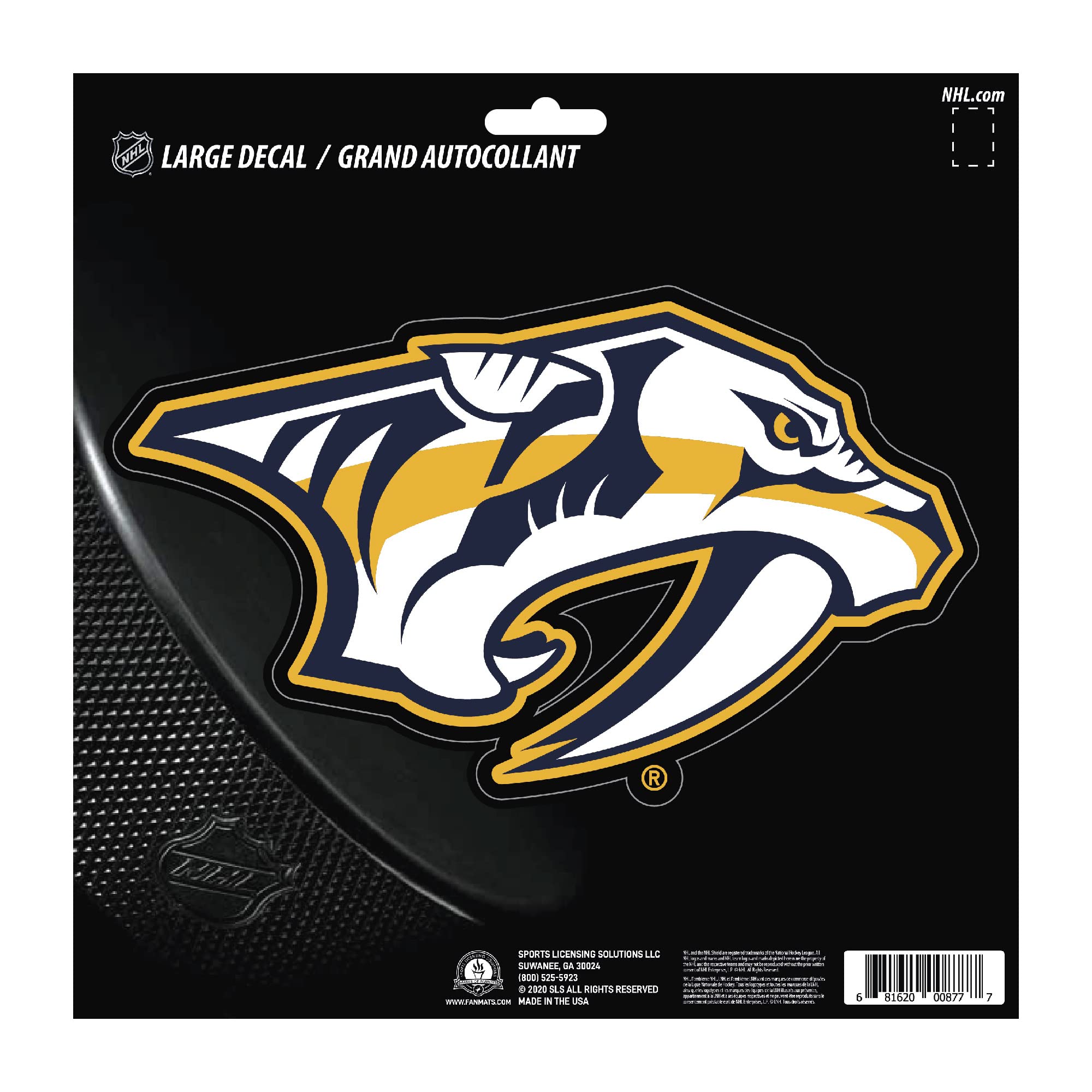 Sticker prédateurs de Nashville autocollant FANMATS 30810 vinyle résistant pour déco extérieure