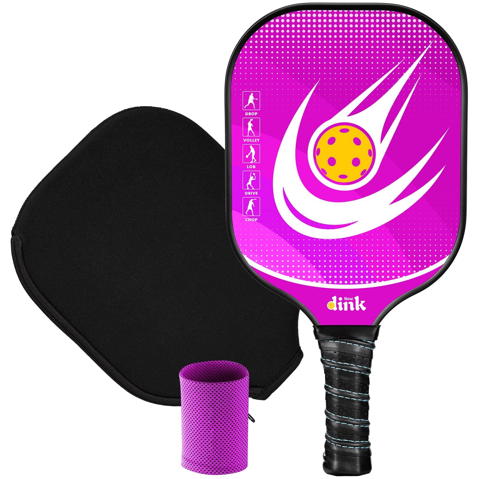 FEIGOPickleball Paddles Set, Fiberglass Pickleball Paddle with Accessories, Lightweight Indoor & Outdoor Pickleball Paddles Gift Set for Women, Men, Adults, Kids