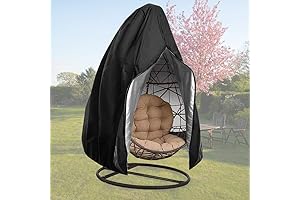 Upgraded Patio Egg Chair Covers with Zipper for Outdoor Furniture