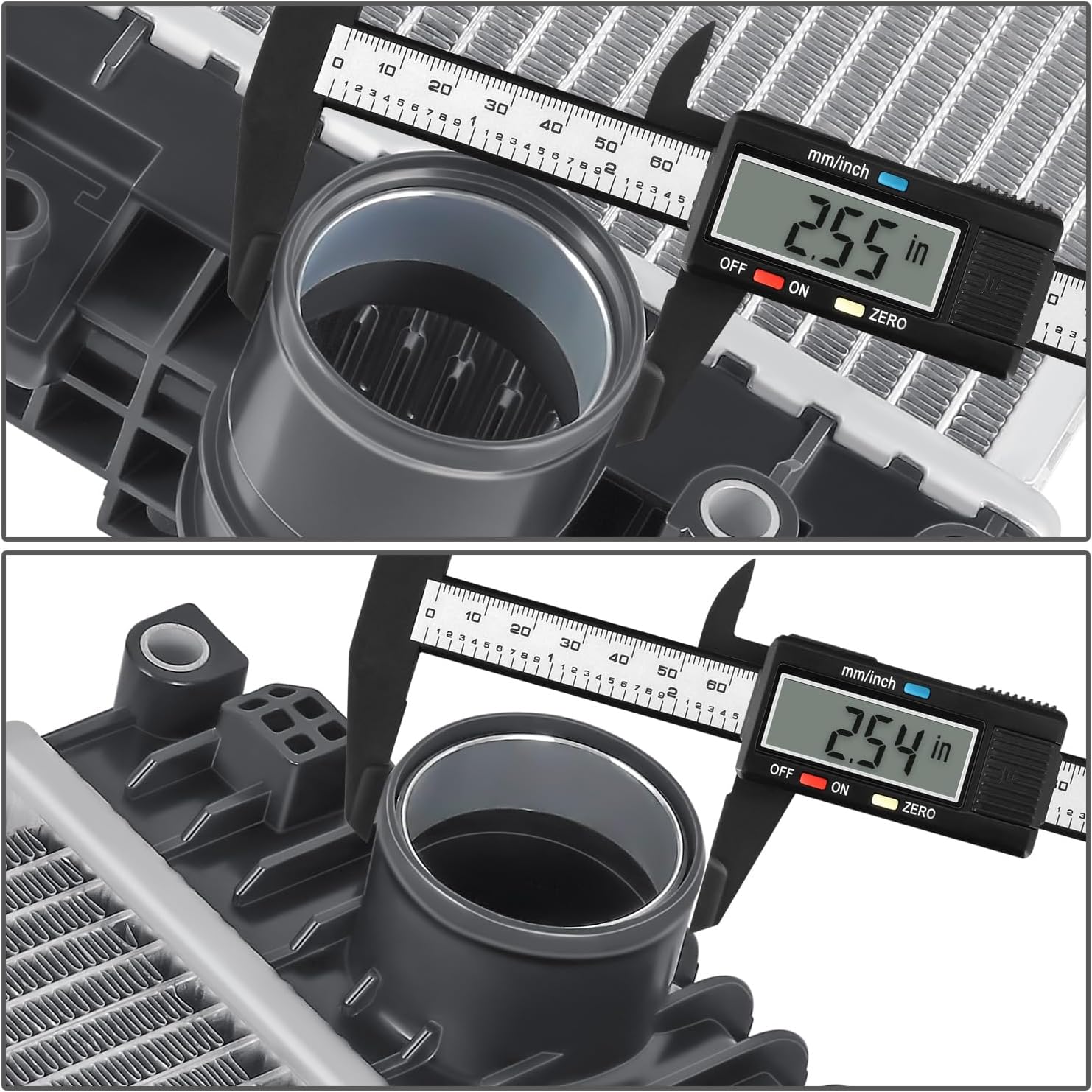 DNA MOTORING 2-Row Aluminum Radiator Compatible with 08-17 VNM VNL / 15-17 VNX / 15-18 Vision Granite, 2MF549M 20956552 20956564, OEM-RA-FL-069