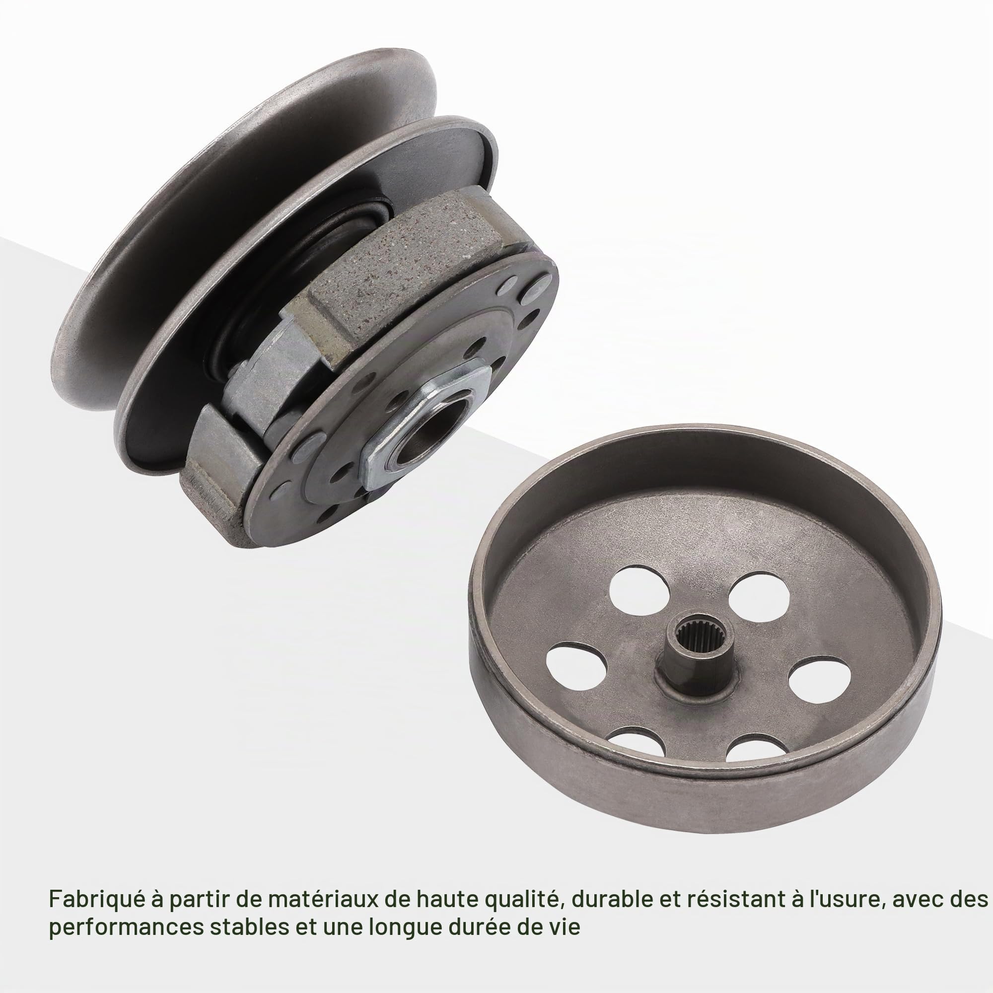 GOOFIT Ensemble d'embrayage Complet Pully Entraînée par Embrayage Arrière Remplacement pour 139QMB Scooter Taotao Roketa Sunl GY6 49cc 50cc