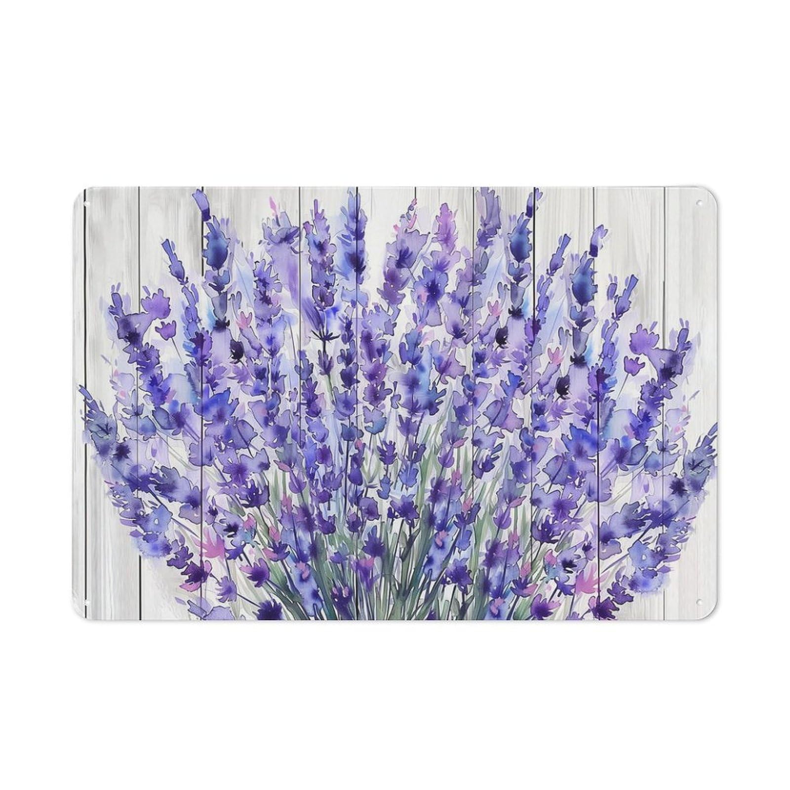 Funny Sign Vintage Tin Metal Sign Lavender Aluminum Sign Purple Floral With Butterfly Prints Rustic Flower Bathroom Picture Painting For Country Farmhouse Kitchen Decor 5.5X8 Inch