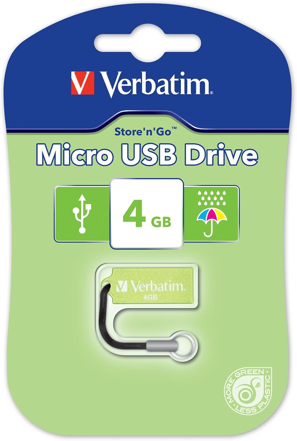 Verbatim 47418 4GB Micro USB Drive - Green