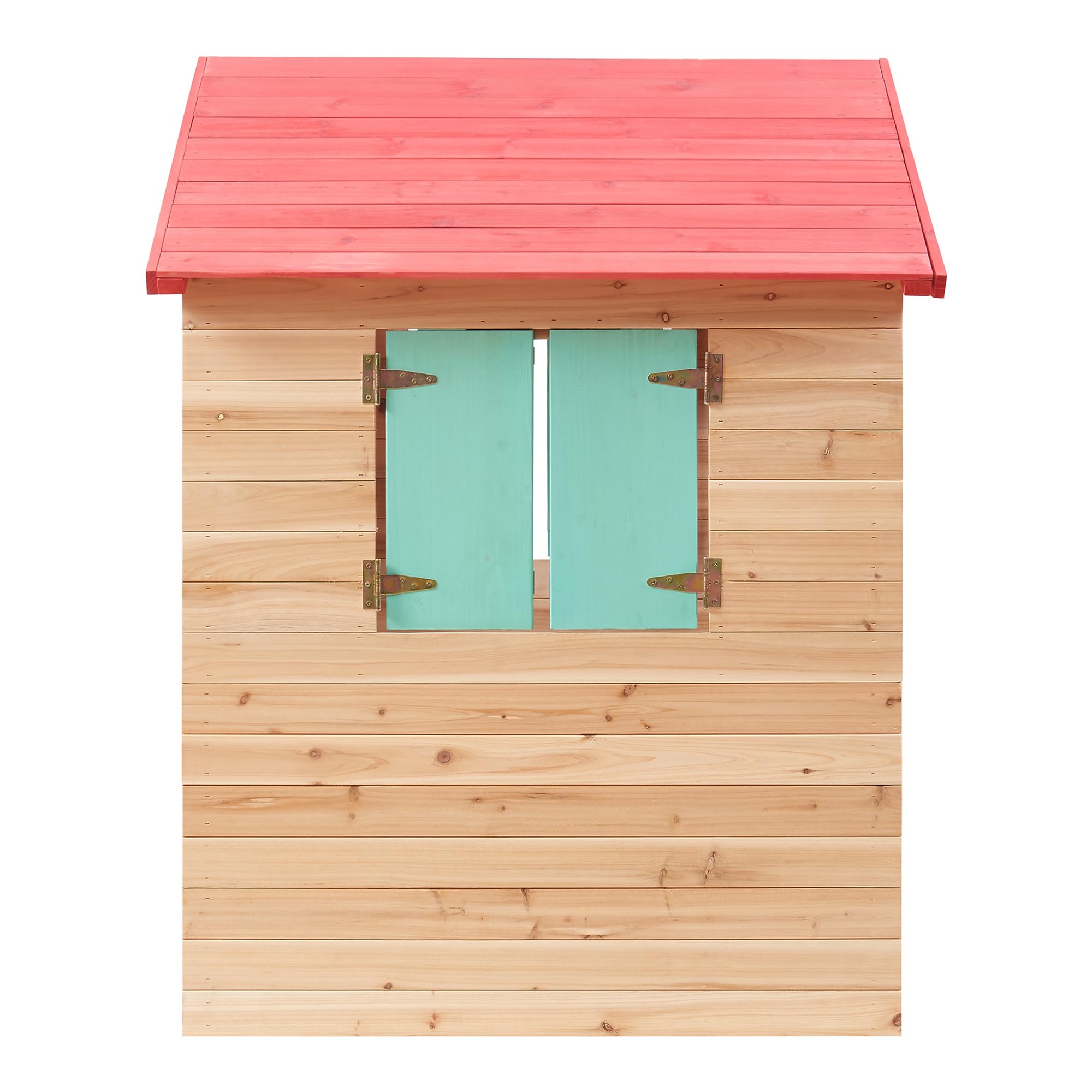 Casa de Juegos Lulä con Contraventanas Casita de Madera para Exterior 131x115x101 cm