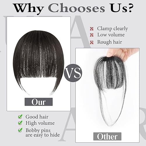 Miniatura 3 de Extensiones de cabello con clip de cabello 100% humano, extensiones de cabello con clip de flequillo, flequillo con clip, flequillo de clip en el