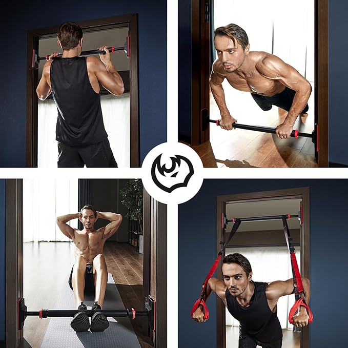 One of the key features of the FitBeast Pull Up Bar is its adjustable width locking mechanism, which allows you to easily customize the bar to fit doorways of different sizes (24.41"- 36.22"), without the need for screws or any additional tools. This makes it a convenient and portable option for home gym setups.