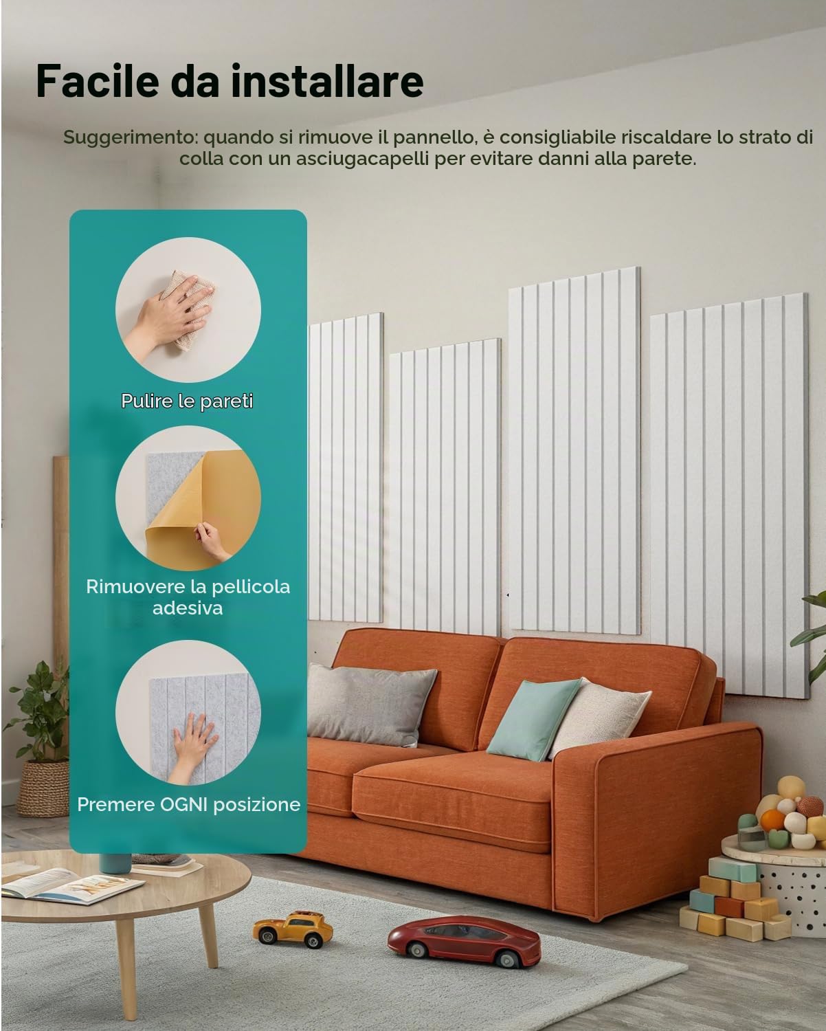 Soundsbay Pannelli Fonoassorbenti Autoadesivi 2.16m²-3 Pezzi Bianco | Pareti per Trattamento Acustico Decorazione, Pannello fonoassorbente, 120x60x0.9cm