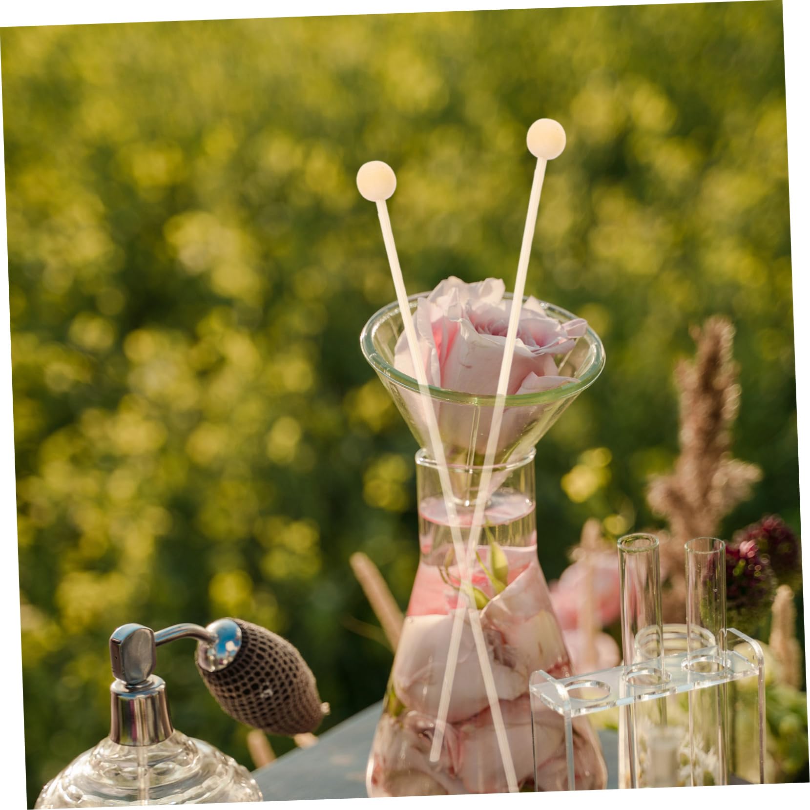 PRETYZOOM 50pcs Replacement Diffuser Sticks Wooden Scent Sticks for Home Office and Events Unique Design for Fragrance Diffusion Living Room Bathroom and Spa