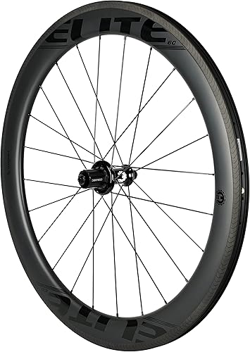Miniatura 5 de ELITEWHEELS SLT - Ruedas de bicicleta de carretera de fibra de carbono 700C, cubo de rodamiento de cerámica sin cámara, juego de ruedas compatible