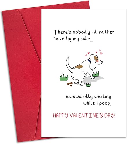 Ogeby Divertida tarjeta de San Valentín para perros, regalos groseros para el día de San Valentín para amantes de los perros, ideas de regalo de