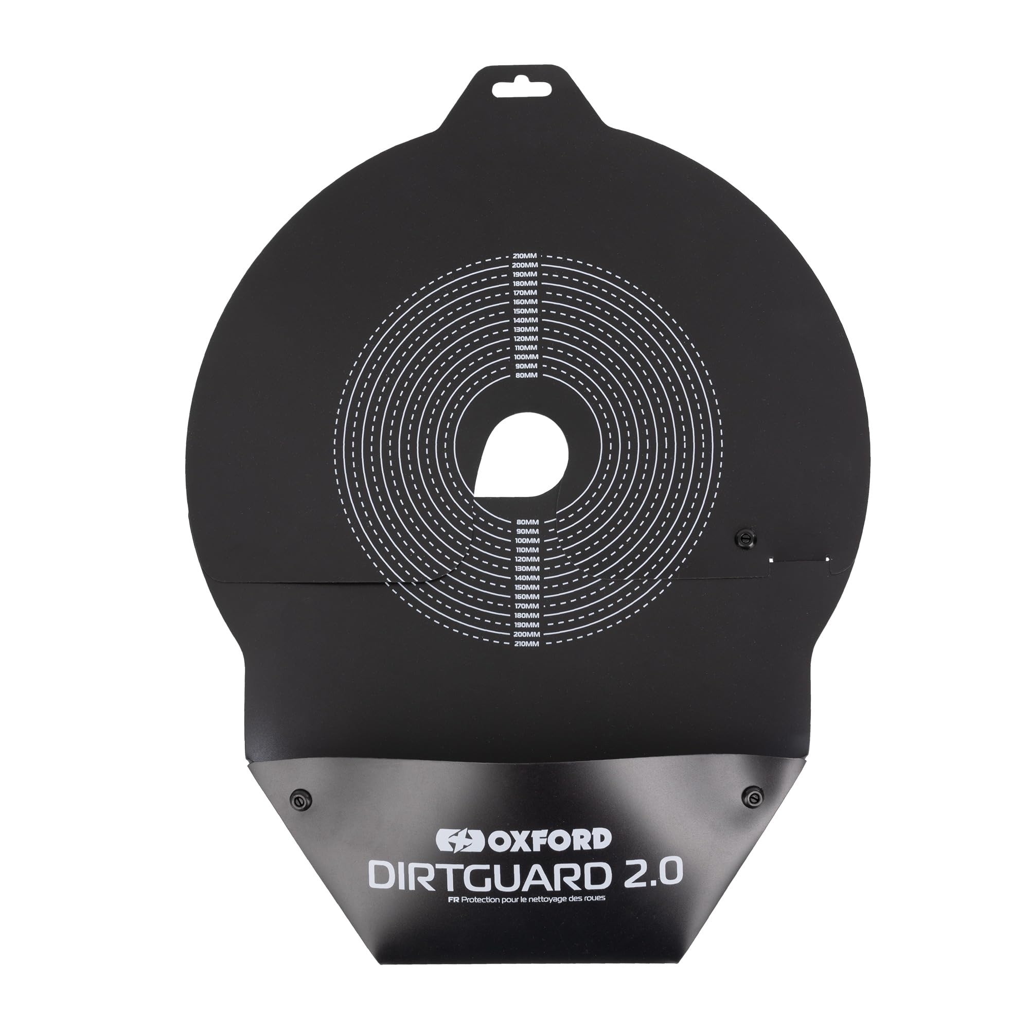 Dirt Guard 2.0 OX343 | Protège les freins à disque et les roues de moto lors du nettoyage de la chaîne de moto/vélo, noir