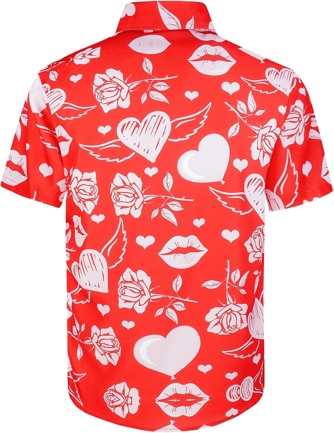 Men's Novelty Funny Festival Short Sleeve Button Down Shirts - Image 4