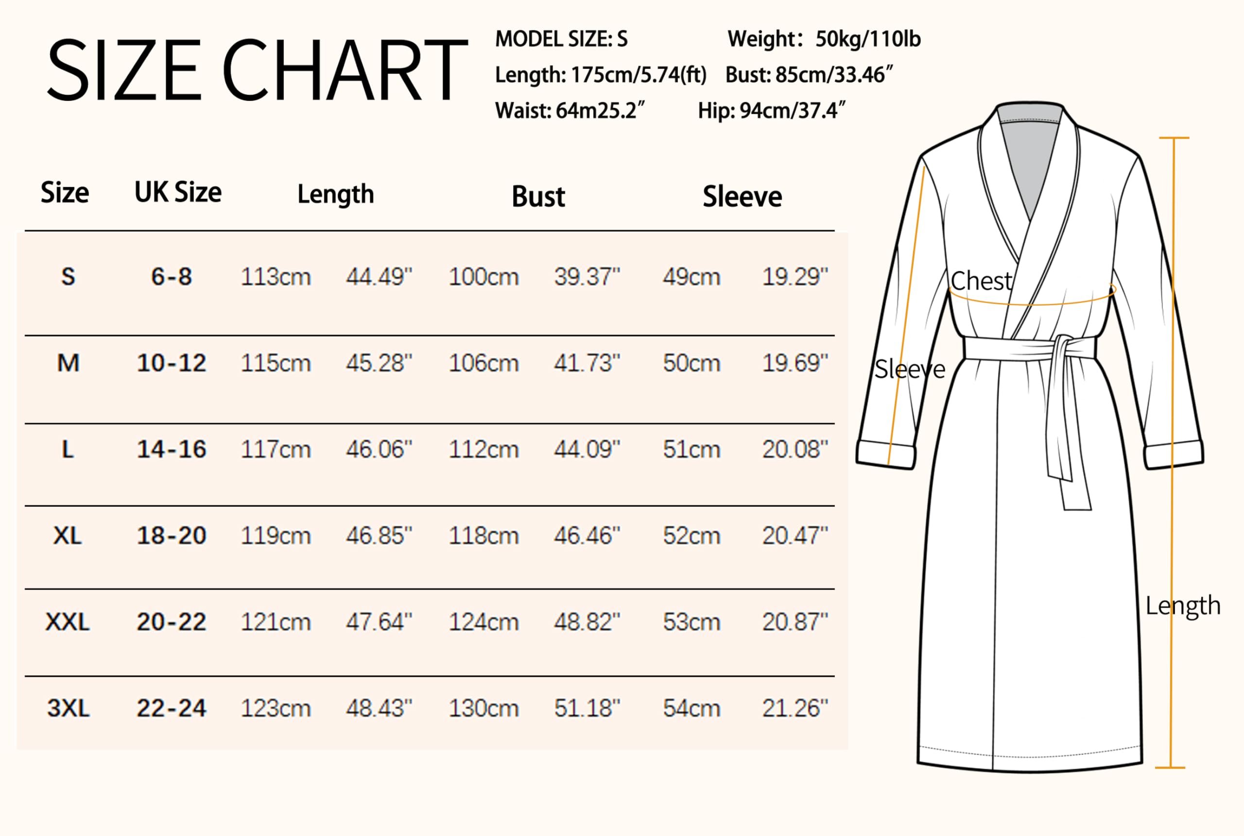 Vlazom Peignoir Femme en Coton Waffle Robe de Chambre Long à Col Revers avec Poches et Ceinture S-3XL