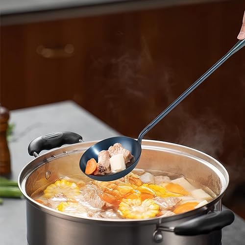 Miniatura 6 de Juego de herramientas de wok de espátula y cucharón hechos a mano, cucharón y espátula de hierro chino, utensilios de wok de 15.8 pulgadas