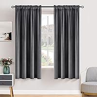 Vista 18 de MIULEE Cortinas de terciopelo amarillo mostaza con aislamiento térmico, cortinas opacas, cortinas de otoño para dormitorio, sala de estar