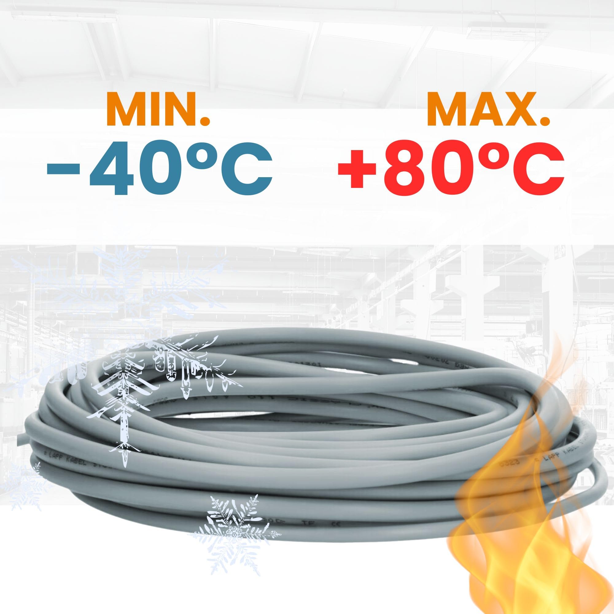 Lapp 0026250 ÖLFLEX CLASSIC FD 810 CY 3G1,5 Cavo di Controllo Schermato | Cavo multipolare in PVC grigio per catene da traino, flessibile, 3 fili x 1,5 mmq, protezione EMC e conduttore di terra