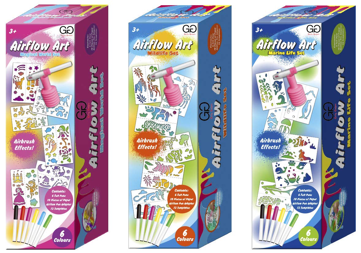 Buy Guilty Gadgets Air Blow Pens Pump Toy Drawing Colouring Painting