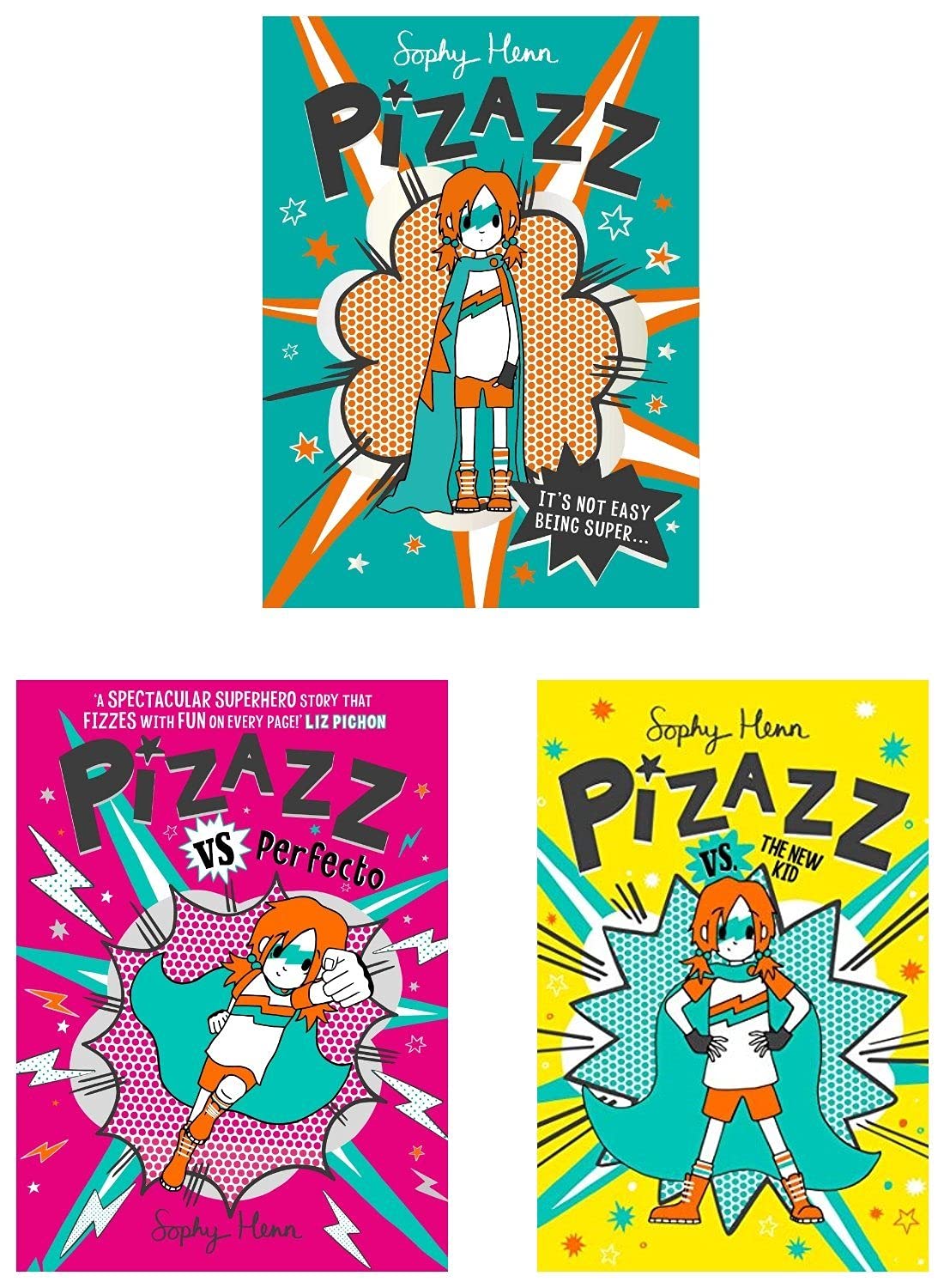 Sponsored Ad – Sophie Henn Pizazz Series 3 Book Set ( It's Not Easy Being Super, Vs Perfecto, The New Kid)