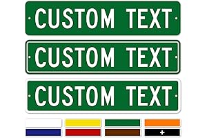 Custom Street Sign Classic: 4x18 Inch Reflective Address Sign, 8 Colors