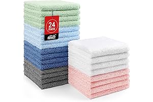 HOMEXCEL Microfiber Washcloths 12x12 Inches, Your Everyday Essential for a Refreshing Shower!