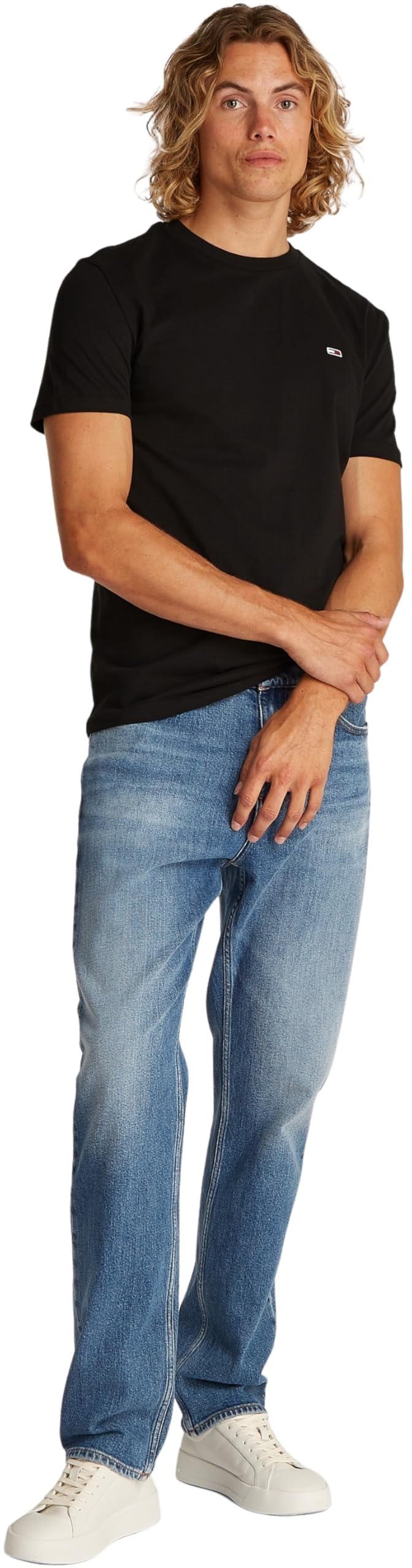 Tommy Jeans Camisetas de Manga Corta Hombre Pack de 2 Slim Mix tee con Cuello Redondo