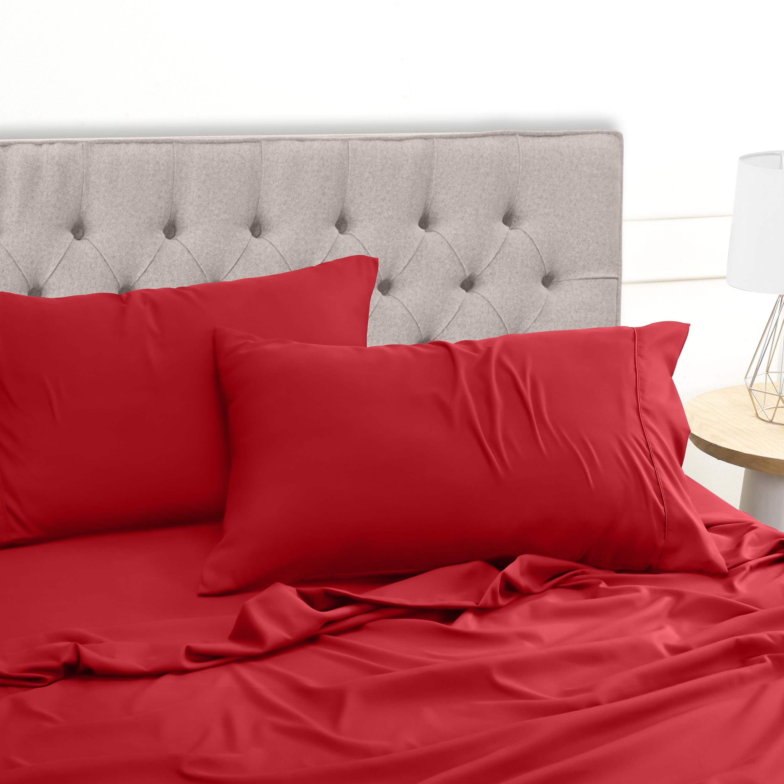 Utopia Bedding Juego de Sabanas 4 Piezas 135x190 - Poliéster Microfibra Cepillada - Oeko-Tex Certificado - Sábana Bajera, Sábana Plana y 2 Fundas de Almohada 50x75 (Cama 135, Gris) — view 44