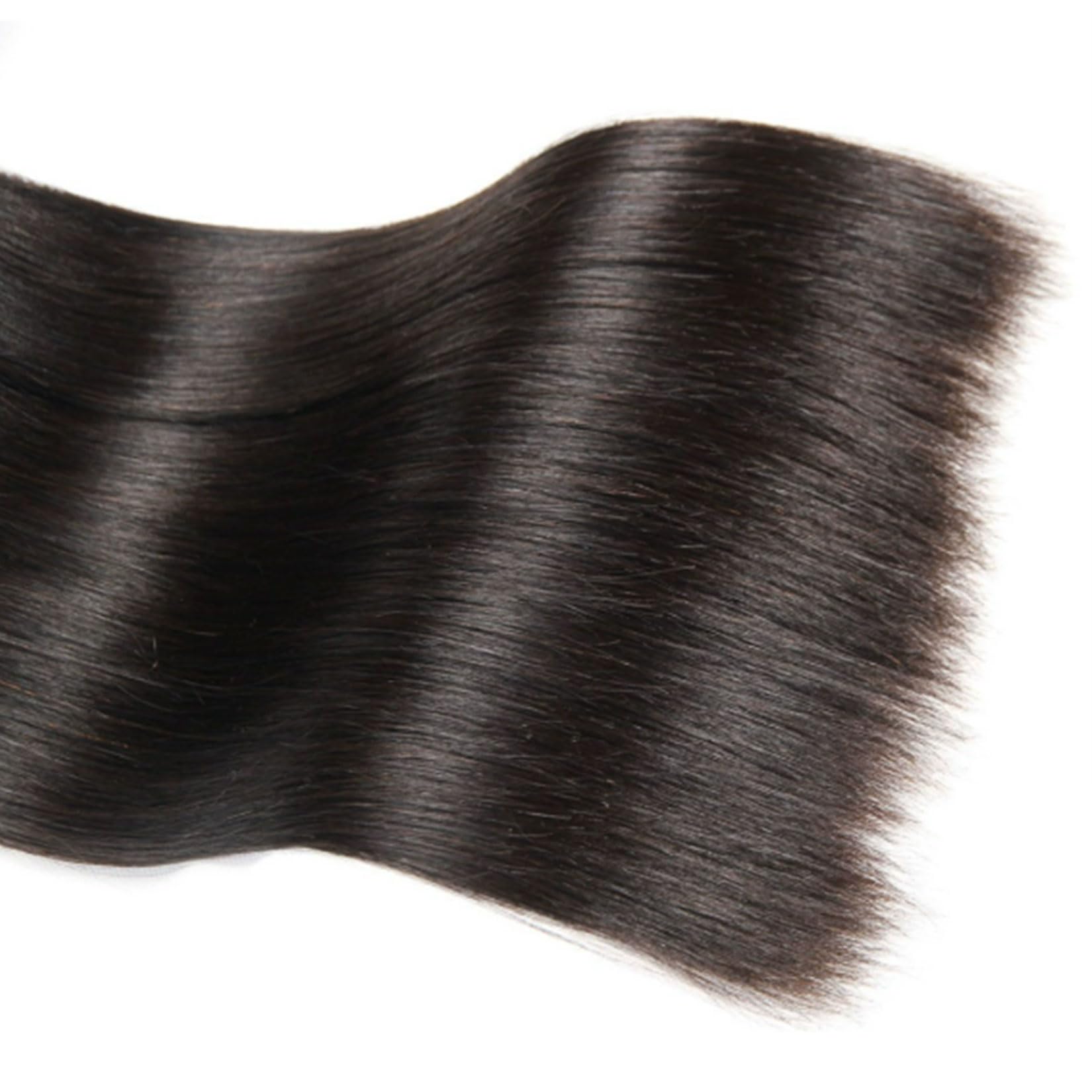 Extension di Capelli Lisci a Tenda in Capelli Umani per Donne Nere, 3 Pacchi di Capelli Umani 100% Vergini Brasiliani Non Trattati per Intrecci Veloci, Nero Naturale,24 26 28