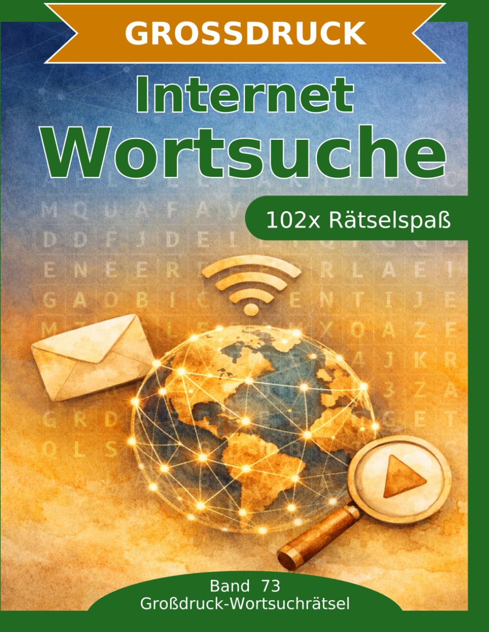 Internet — Wortsuche in Großdruck: 102 Wortsuchrätsel mit extra großer Schrift | Gehirnjogging Internet | Geschenkidee für Oma & Opa
