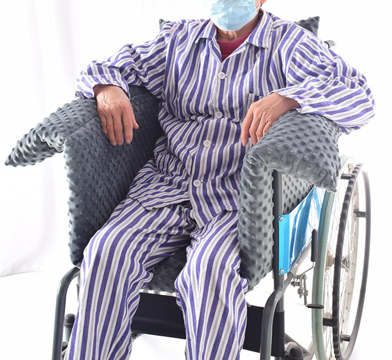 Cojín integrado antidecúbito para silla de ruedas con soporte de espalda, cojín reductor de presión lavable para mayor comodidad y apoyo